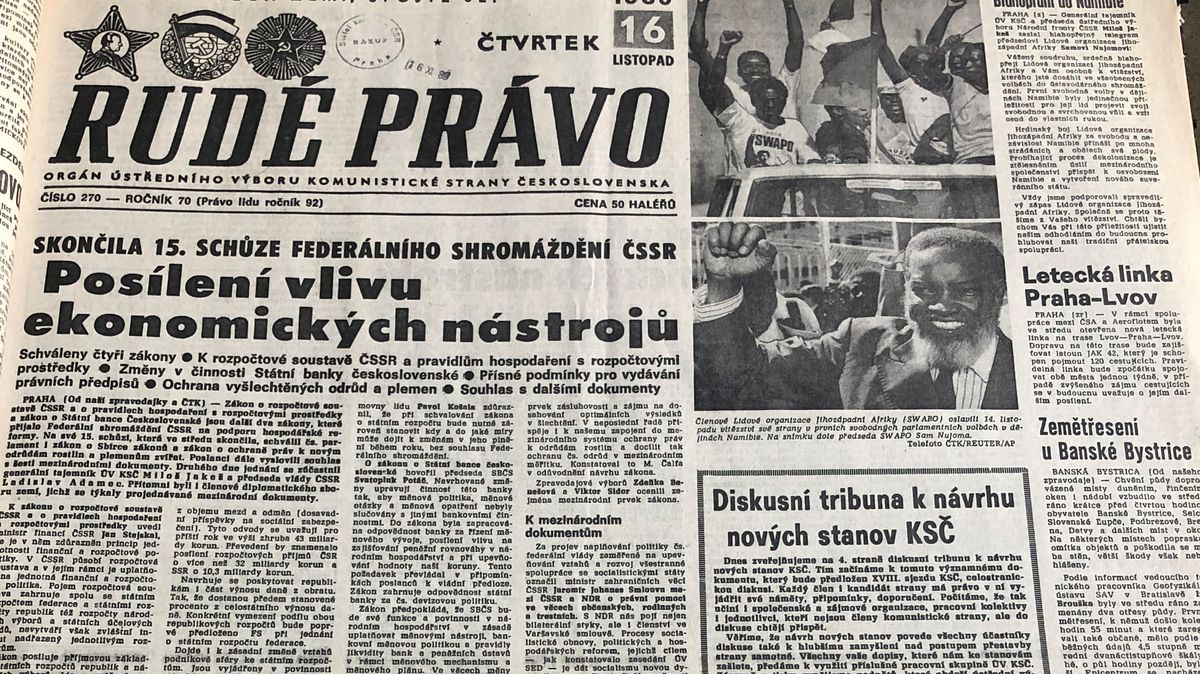 Před 30 lety. Ministr Brabec skákal z okna a co psalo Rudé právo